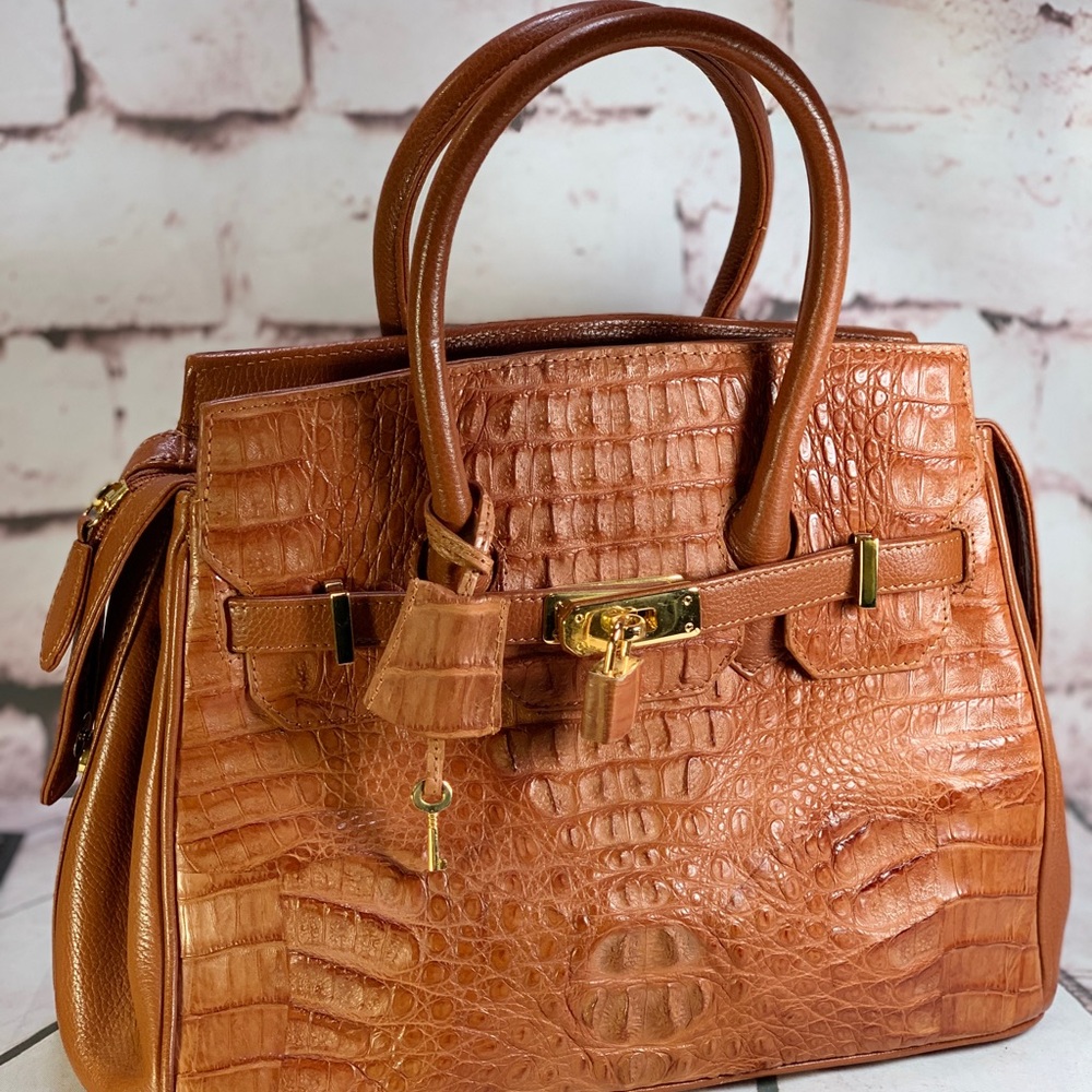 Natalia Croc Kelly Bag. NWOT
